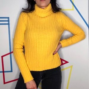 Yellow Suzy Shier Turtle Neck Sweater